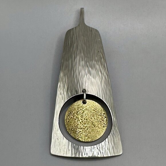 Hans Hansen Jewelry - Hans Hansen Denmark #367 Kinetic Pendant 925S Sterling Silver Modernist Signed